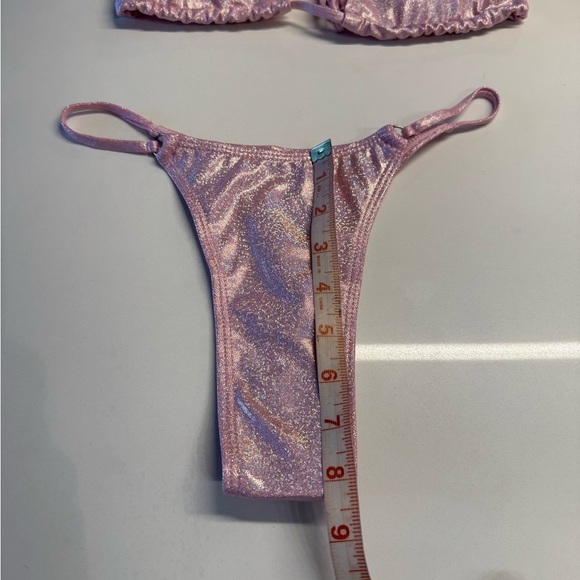 Pink Thong Bikini Two Piece Swimsuit Size Small New - Picture 8 of 10